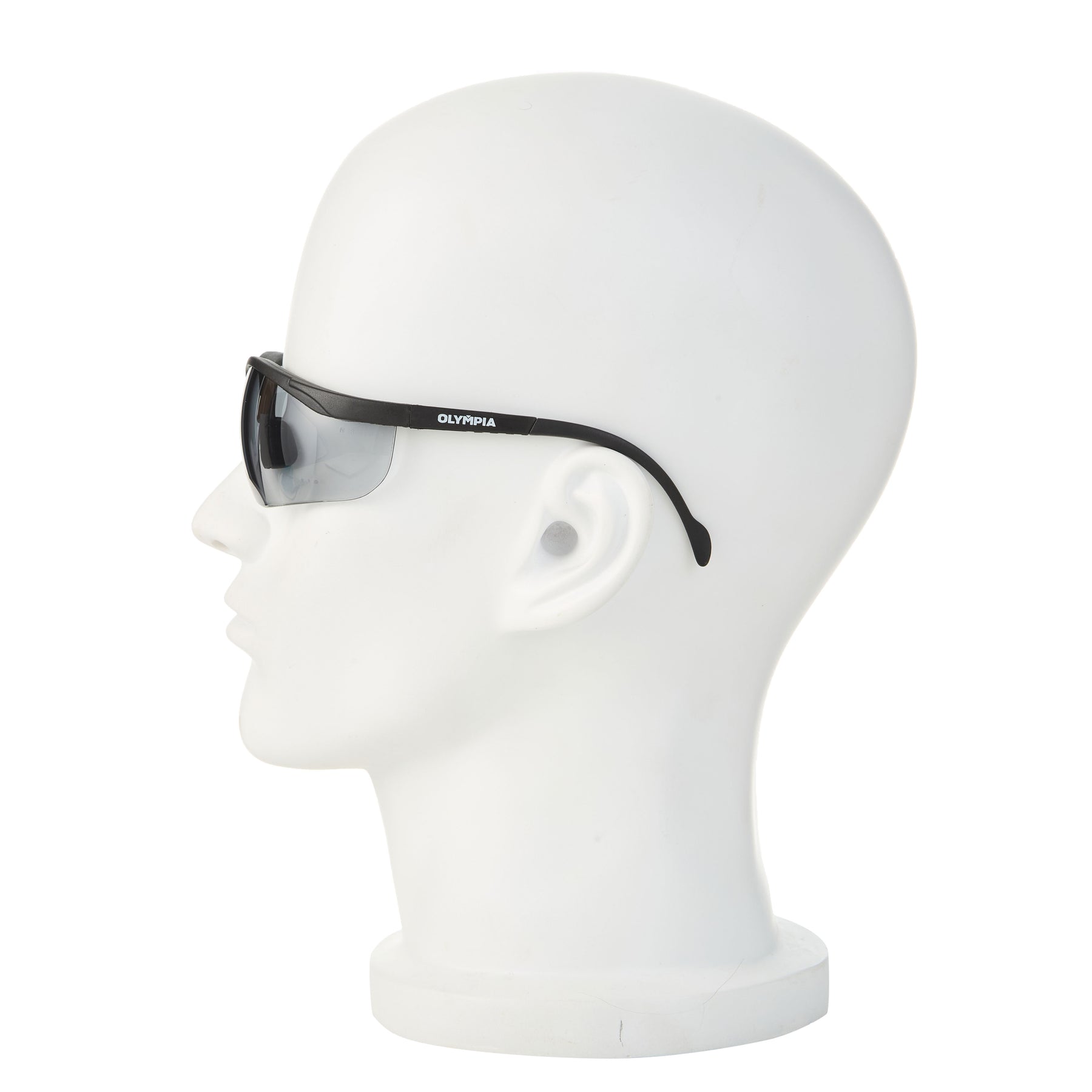 Safety Glasses, Anti-Scratch/Anti-Fog, Half-Frame, Black, 1 Pair