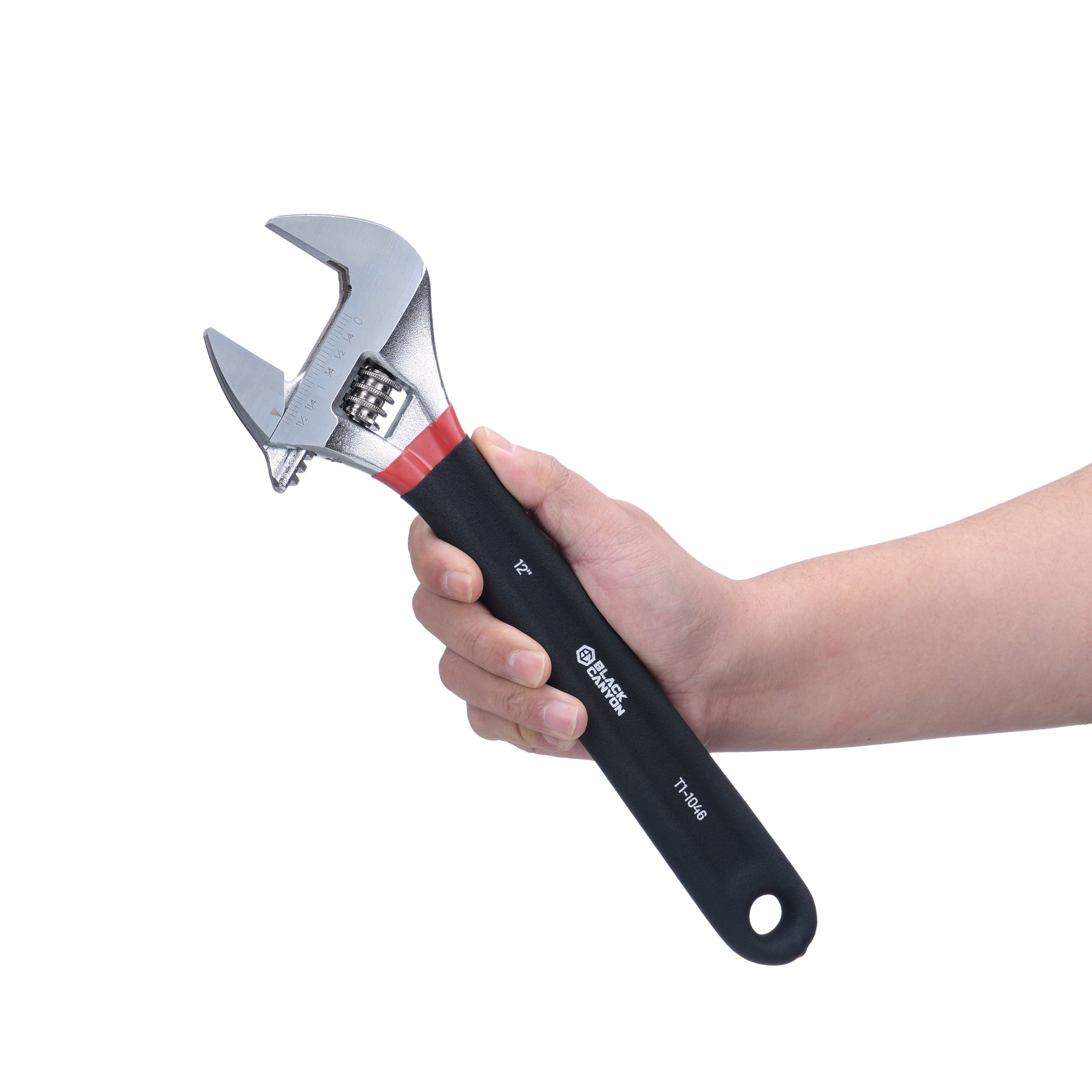 Adjustable Wrench w/ Comfort Grip, 12" Length, 1-5/8" Jaw Capacity