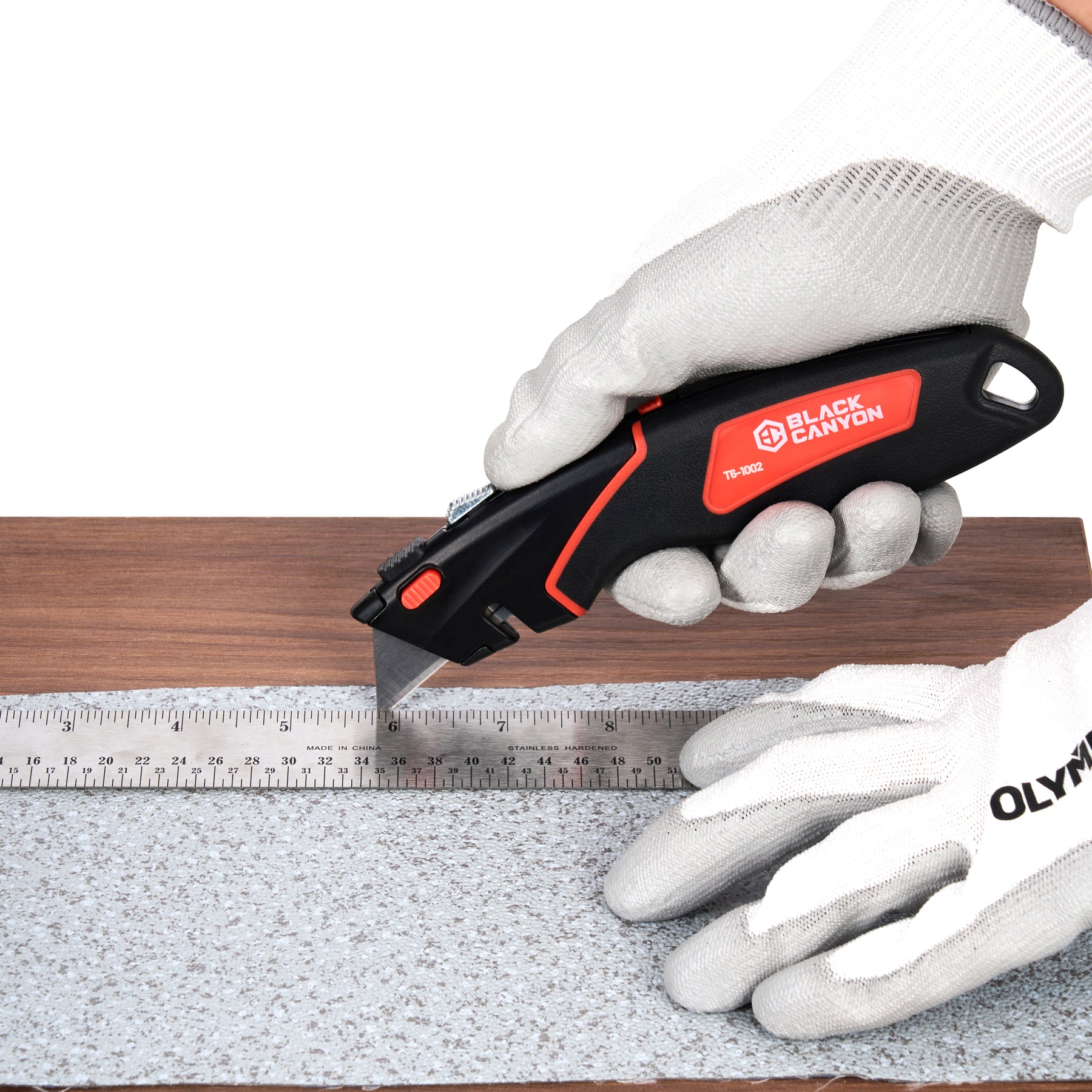 Utility Knife, Retractable Blade, Built-In Rope Cutter, Comfort Grip
