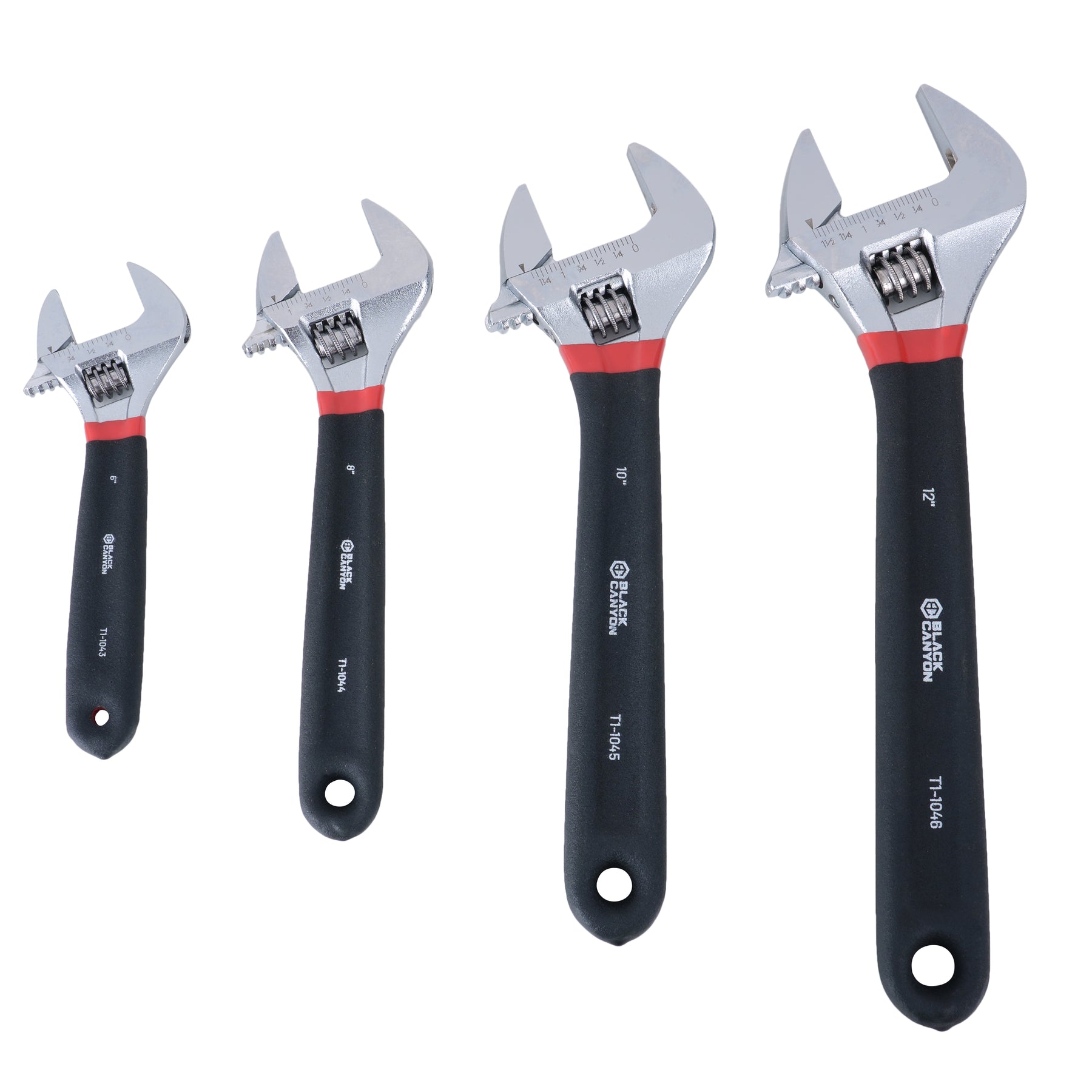 Adjustable Wrench w/ Comfort Grip, 12" Length, 1-5/8" Jaw Capacity