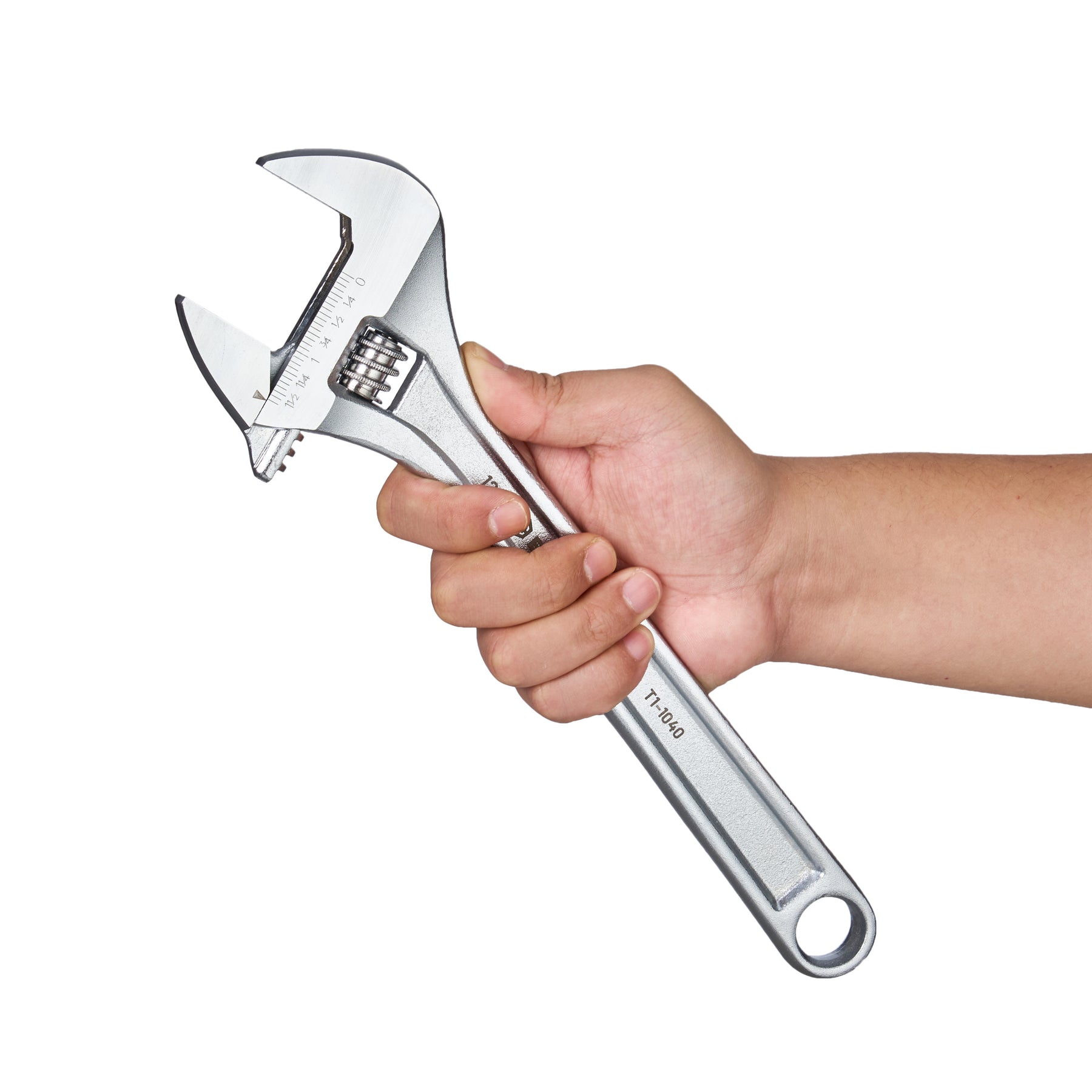 Adjustable Wrench, 12" Length, 1-5/8" Jaw Capacity
