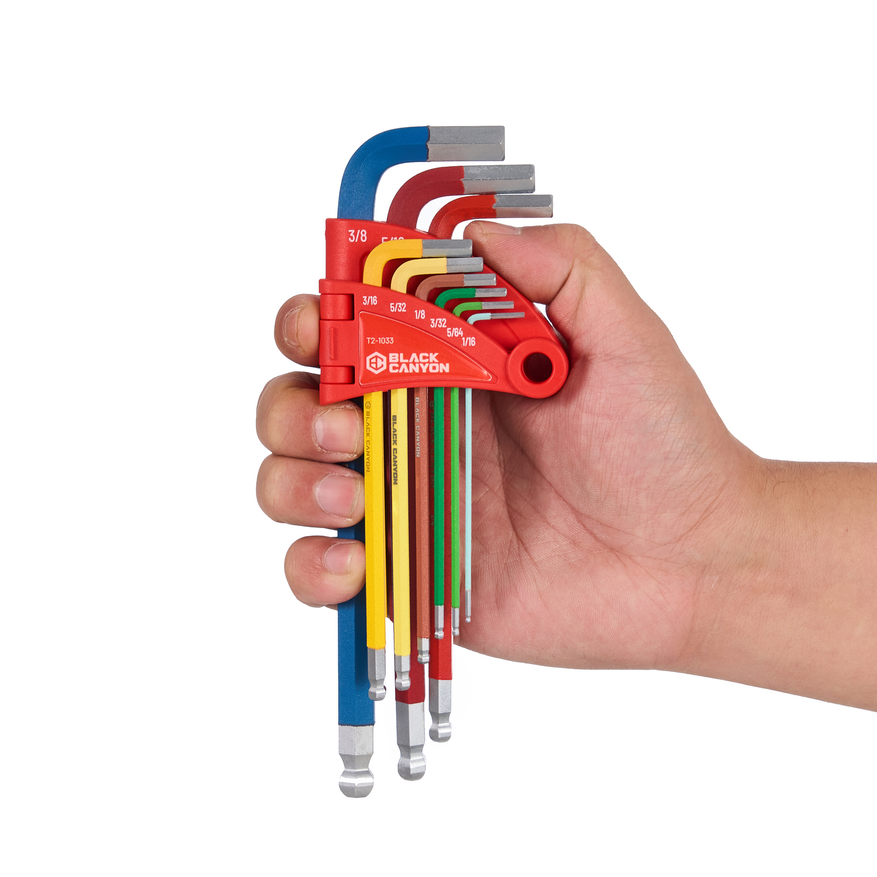 L-Shaped Hex Key Set, SAE, 9 pcs