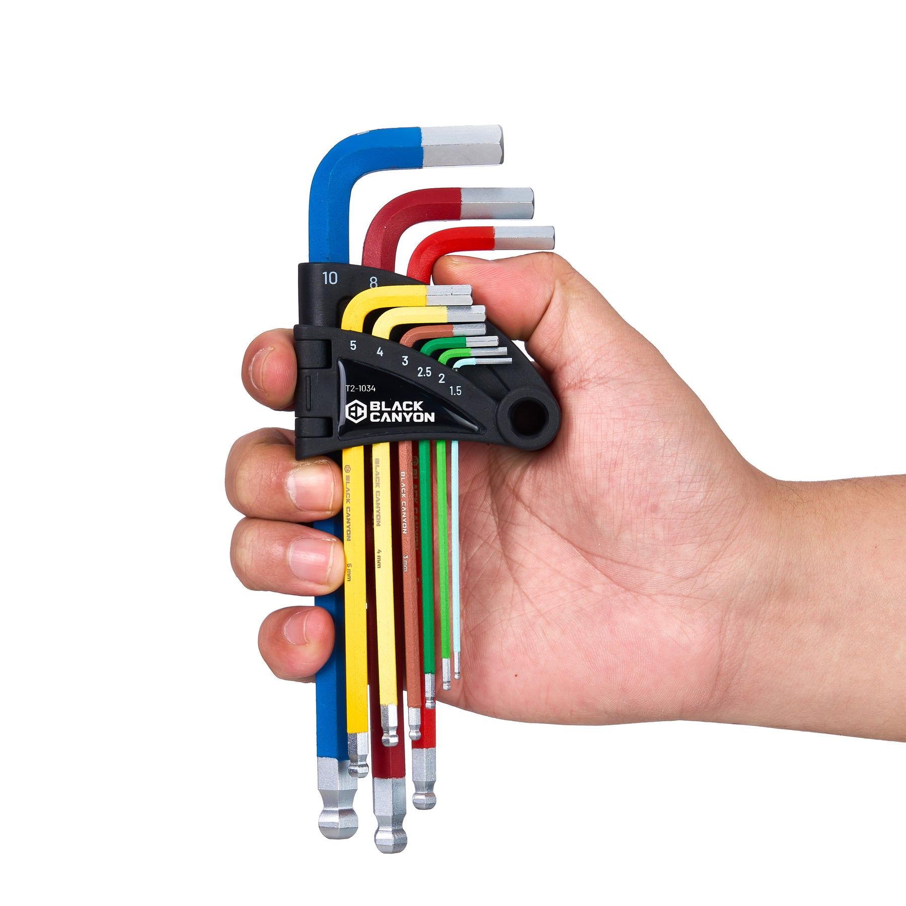 L-Shaped Hex Key Set, Metric, 9 pcs