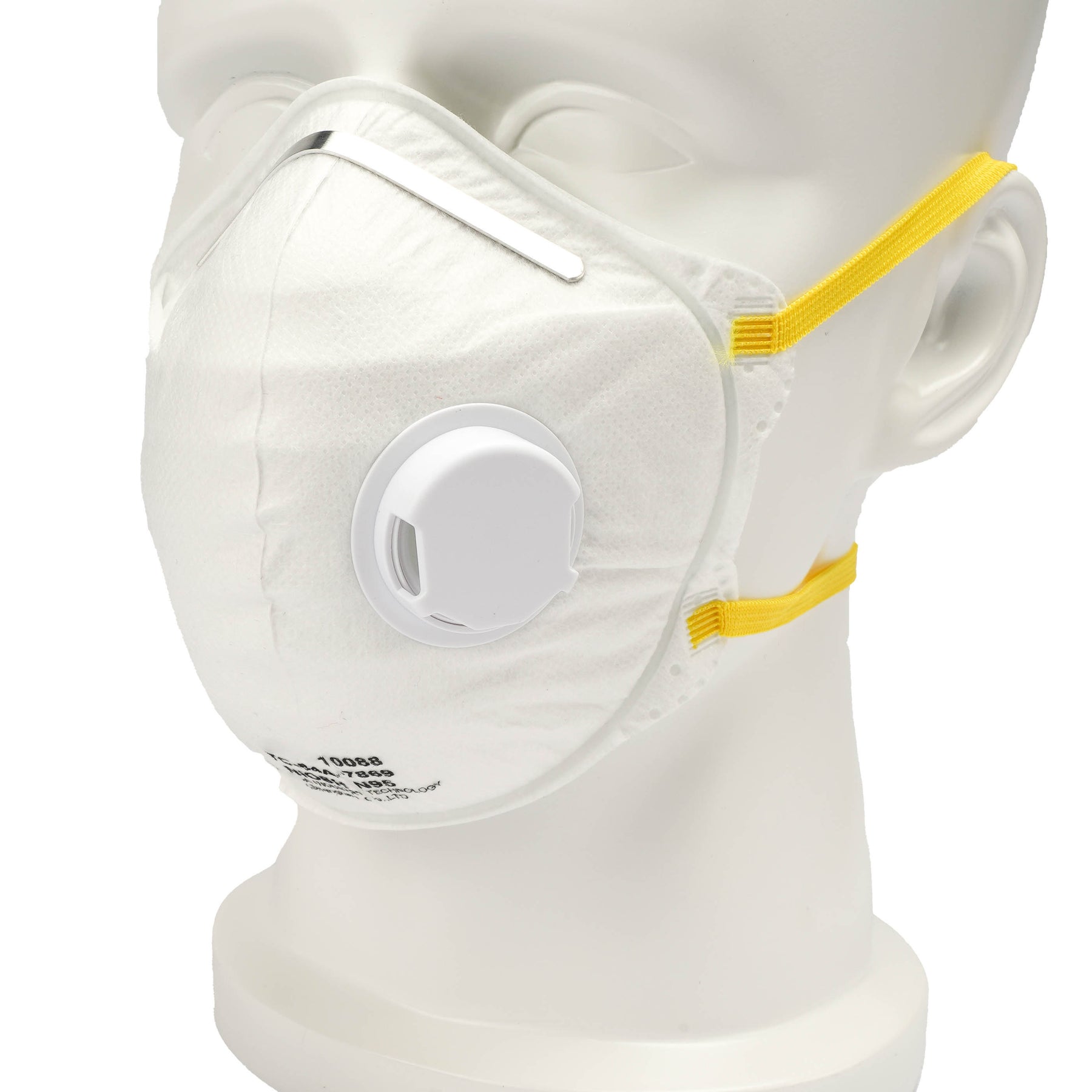 Disposable Bouffant Cap - Flat Style, Blue Thermoplastic, 21" Diameter, ANSI N Standards, Prop65 Warning, Pkg of 1000 PCS-1