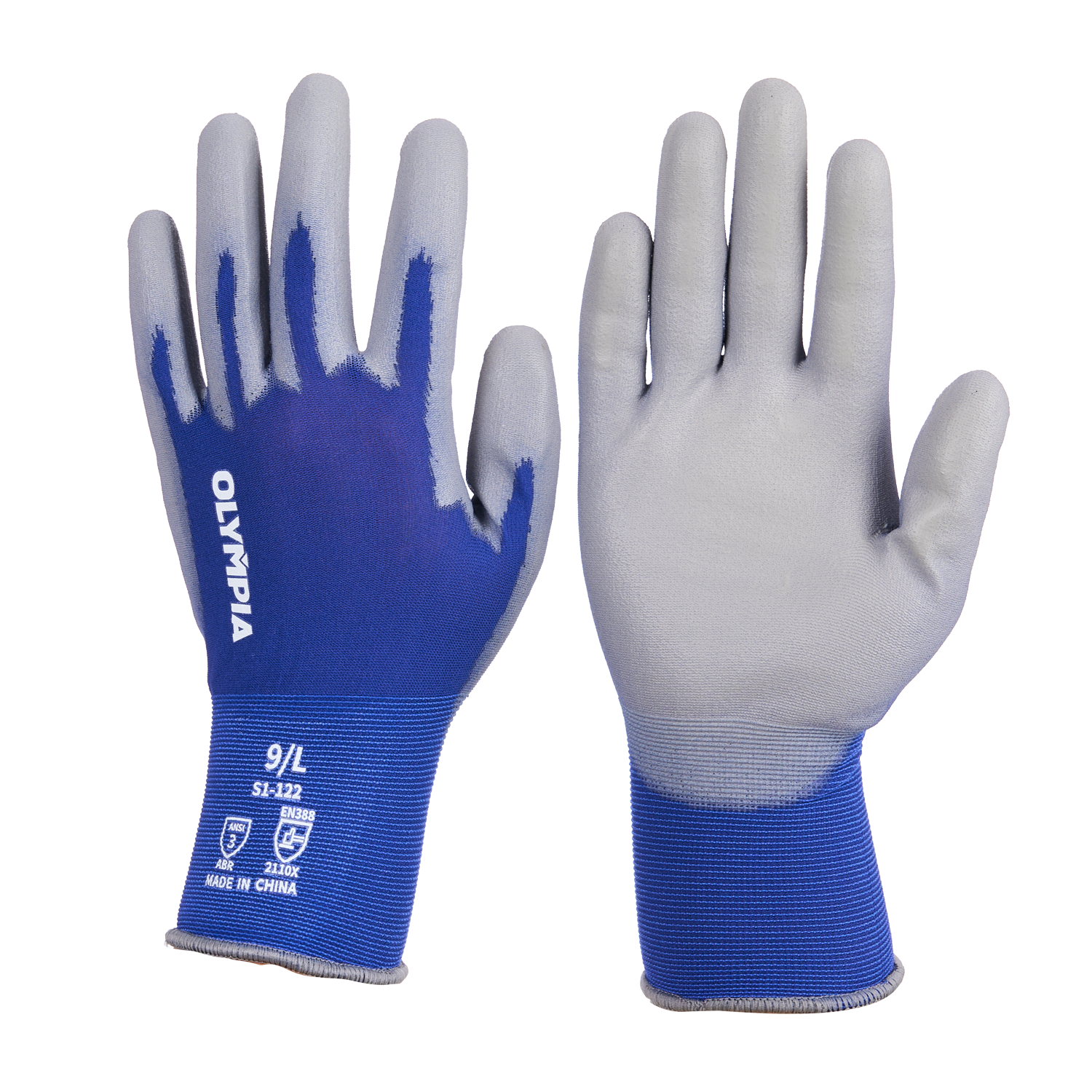 Disposable Bouffant Cap - Flat Style, Blue Thermoplastic, 21" Diameter, ANSI N Standards, Prop65 Warning, Pkg of 1000 PCS-1