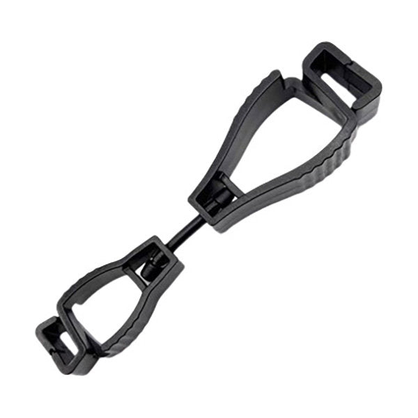 Black Glove Holder Clip2 - Prop 65 Warning for Cancer and Reproductive Harm Compliance, Case of 25 PCS