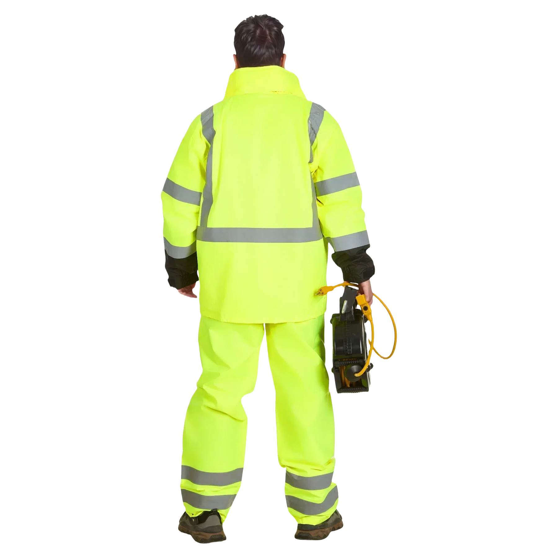 High-Visibility Rainsuit, ANSI Class 3, Lime, 2XL/3XL, Pkg of 1 Set