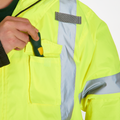 High-Visibility Rainsuit, ANSI Class 3, Lime, 2XL/3XL, Pkg of 1 Set